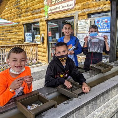 kids at gem mine