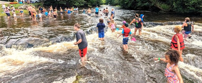 kids in the little salmon river